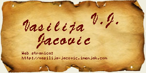 Vasilija Jačović vizit kartica